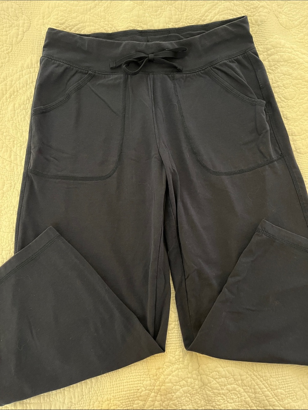 Athletic Works Navy Drawstring Track Pants with Front Pockets M